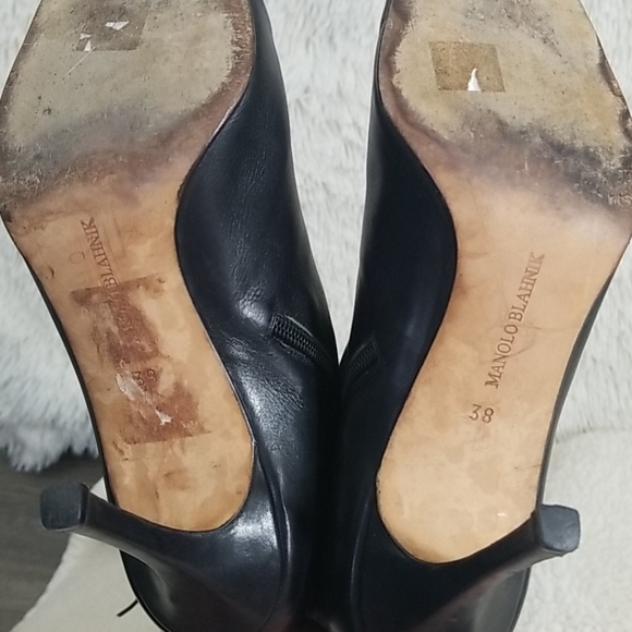 Manolos Blahnik leather knee high boots lace up - Picture 6 of 10